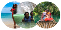 Group of tourists in Jamaica